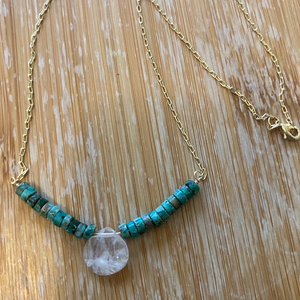 Turquoise and Moonstone Necklace